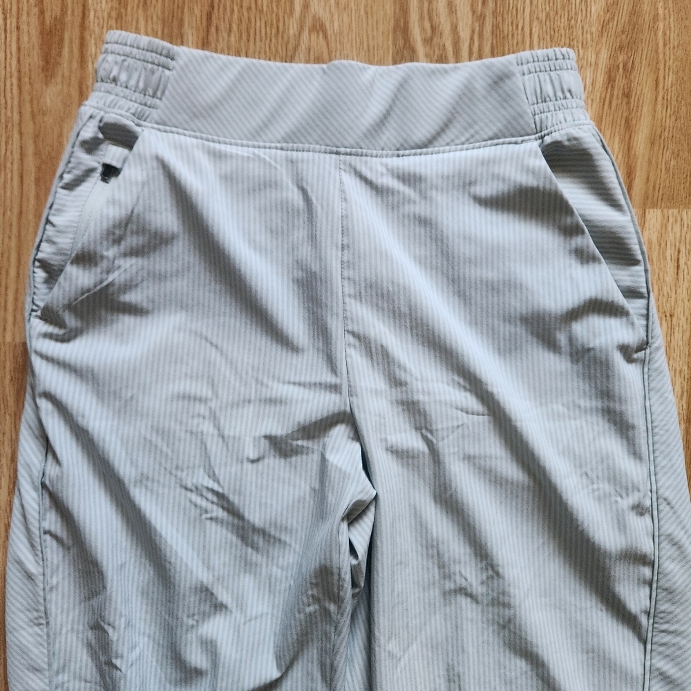 Athleta Striped Light Gray Joggers - Picture 3 of 10
